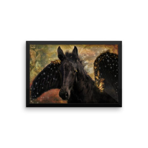 Flying Horse Framed Poster