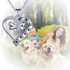 Angel Caller 925 Sterling Silver lovely Dog and Cat Footprint Necklace Bone Heart Pendant Necklaces Women Fine Jewelry CYD105