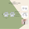 BAMOER 925 Sterling Silver Animal Dog Cat Paw Stud Earrings for Women Sterling Silver Footprints Valentine's Day Gift SCE407
